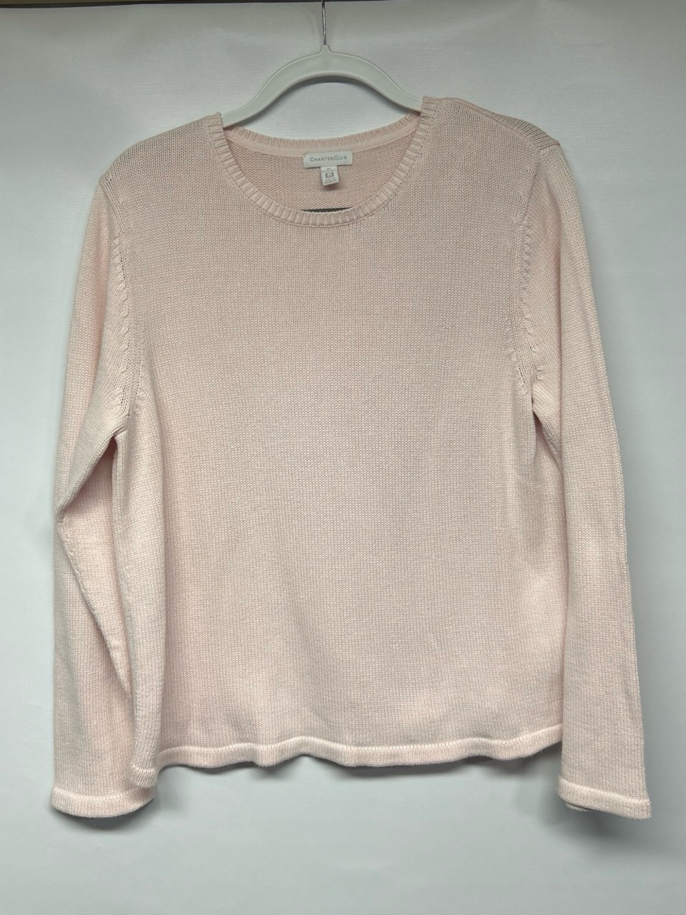 Charter Club Soft Pink Knit Crewneck Sweater